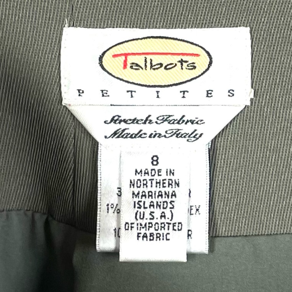 TALBOTS Petites Women's Olive Gray 60% Wool Blend Pencil Skirt 8 1345 - Picture 4 of 5